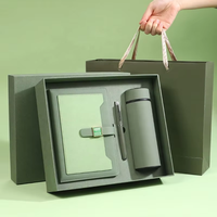Coffret Cadeau d'Entreprise de Luxe Personnalisé avec Logo : Bouteille Isotherme, Carnet et Stylo – Idéal pour Remise de Diplôme et Cadeau d'Affaires