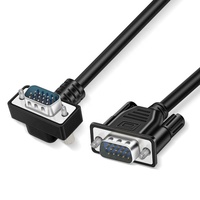 Cable VGA Macho a Macho de Alta Definición con Cabezal en Ángulo de 270 Grados °   Cable de Conexión de Video para Computadora de Escritorio, Portátil, TV, Monitor, Pantalla