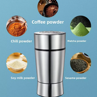 Moulin Électrique Entièrement Automatique en Acier Inoxydable pour Poudre Ultra-Fine – Idéal pour Grains de Café, Céréales, Usage Domestique et Portable (Voiture)