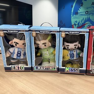Muñeco de Peluche con Licencia de la Estrella del Fútbol Argentino, Campeón Mundial y de la <span class=keywords><strong>Copa</strong></span>, <span class=keywords><strong>Messi</strong></span> # 10 juguetes coleccionables con trofeo y corona - Product Image 3
