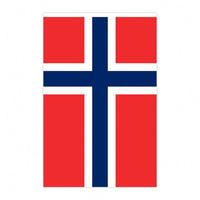 Vente en gros de guirlandes de drapeaux en polyester écologiques de 5,5 x 8 pouces, style Norvège, pour la décoration intérieure et extérieure (20 pièces/ensemble)