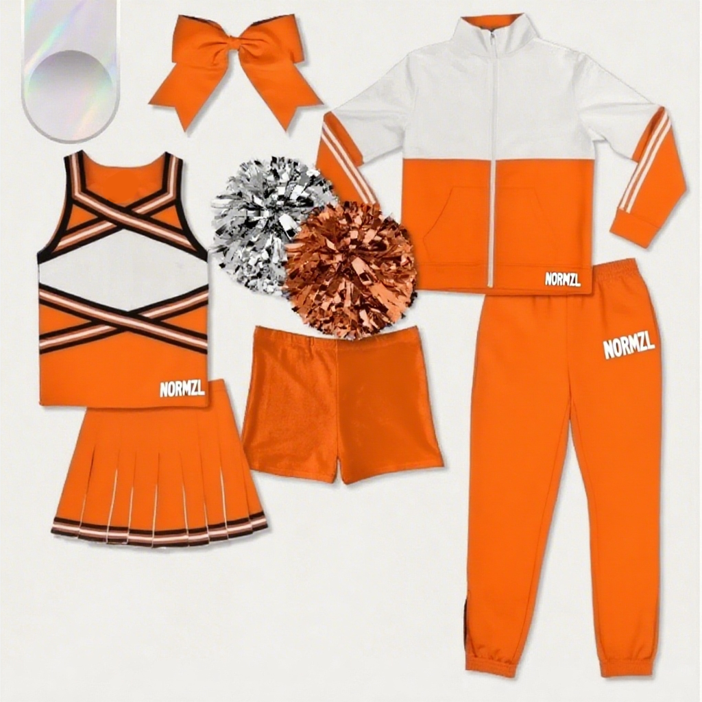 Uniforme arancione da cheerleader