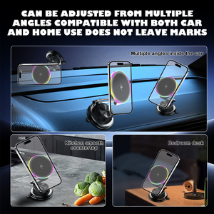 ที่ชาร์จในรถยนต์ 15W, ที่ชาร์จไร้สายแม่เหล็กในรถยนต์, ที่ยึดโทรศัพท์แบบดูด, ที่ยึดโทรศัพท์แม่เหล็กแบบสุญญากาศสำหรับ <span class=keywords><strong>iPhone</strong></span> 17 <span class=keywords><strong>Pro</strong></span> Max - Product Image 4