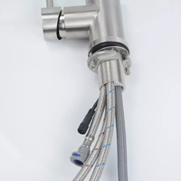 Robinet d'évier à capteur infrarouge intelligent Robinet de cuisine à capteur tactile en nickel brossé Robinet d'évier de cuisine en acier inoxydable à extraction tactile