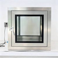Boîte de transfert dynamique en acier inoxydable pour salle blanche, fenêtre de transfert germicide pour hôpital et laboratoire