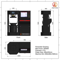 JK Brand 2000kn Hydraulic Compression Testing Machine with 1 Year Warranty for Concrete Cement