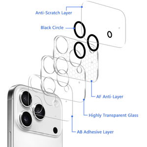 Nouveau verre trempé HD clair étanche un corps protecteurs d'objectif de caméra pour IPhone 17 Pro Max/17 Air Lens Films de protection couverture - Product Image 3