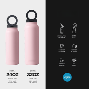 กระบอกน้ำสแตนเลสสุญญากาศสองชั้น ขนาด 32 ออนซ์ ฝาปิดแม่เหล็กสำหรับออกกำลังกาย พร้อมที่วางโทรศัพท์ - Product Image 3