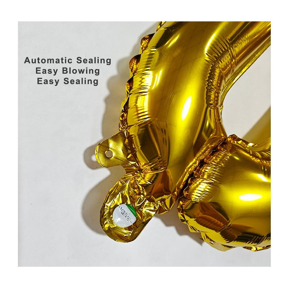 Wholesale 16 Inch 32 Inches 40 in Golden Aluminum Film Foil 0-9 Number Balloons Ballon
