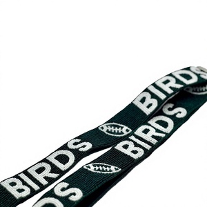 กระเป๋าถือ BIRDS สายรัดแบบถักลูกปัดสไตล์วินเทจ แฟชั่นทันสมัย สีดำพร้อมข้อความสีขาว โลโก้ฟุตบอล ใช้ได้กับกระเป๋าถือ เป็นมิตรกับสิ่งแวดล้อม - Product Image 1