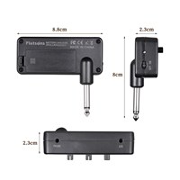 Flatsons F1R Headphone Mini penguat Amp gitar dengan 3.5mm colokan Headphone AUX Input Plug-and-Play