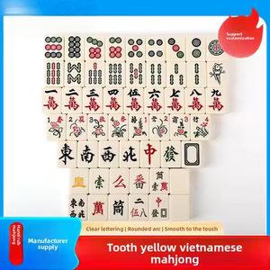 Tessere Mahjong in Melamina Stile Vietnamita Color Avorio, Moderne, di Lusso, Ecologiche, Personalizzabili, 42mm, per Uso Domestico - Product Image 2