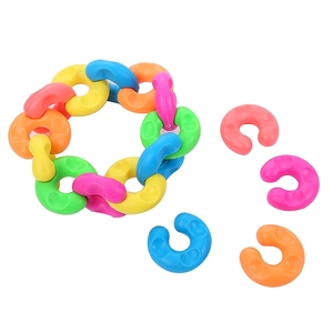 Vendita calda di alta qualità a forma di C blocchi di costruzione scuola giocattoli educativi colori misti bambini modellato plastica per l'apprendimento aiuti taglio - Product Image 4