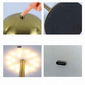 Lampe de bureau LED YONGZE, style rétro simple, ambiance café, lampe en métal en forme de champignon, charge USB tactile, gradation infinie, lampe de bureau pour bar - Product Image 4