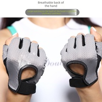 Gants de fitness anti-ampoules respirants unisexes demi-doigts fins antidérapants pour yoga, cyclisme, gym, musculation, usage domestique, en caoutchouc durable