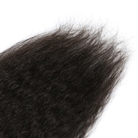 Queue de cheval multifonctionnelle en cheveux humains brésiliens vierges Remy Yaki, grade 12A, avec cordon de serrage, personnalisable, sans extension capillaire