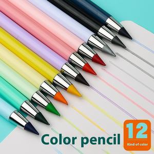 Ensemble 12 pièces <span class=keywords><strong>dessin</strong></span> pour enfants <span class=keywords><strong>crayon</strong></span> d'art rond éternel sans aiguiser pas <span class=keywords><strong>facile</strong></span> à casser HB plomb coloré sans encre K-45 Weizhuang - Product Image 2
