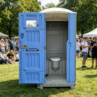 WC portable anti-UV, écologique, en HDPE, pour chantier extérieur, projet de construction, camp minier, avec urinoir et réservoir d'eau