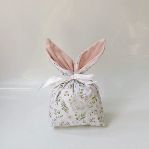 Best-selling Wholesale Cross-border <b>Easter</b> <b>Gift</b> <b>Bags</b> Recyclable Velvet Rabbit Fabric Bundle <b>Bags</b> Custom Drawstring Candy <b>Bags</b> - Product Image 2
