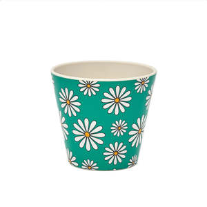 Tasse à expresso motif marguerite 90 ml, jetable - Product Image 1