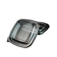 Bol à salade jetable en plastique de 250 ml avec couvercle, assiettes et bols en plastique, boîtes en plastique pour salade