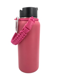 Manico per bottiglia d'acqua Paracord adatto a bottiglie d'acqua <span class=keywords><strong>in</strong></span> <span class=keywords><strong>acciaio</strong></span> inossidabile da 14 once a 64 once supporto durevole per il campeggio - Product Image 2