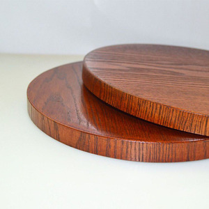 Grandes assiettes rondes en bois légères et faciles à nettoyer, pour les plats et les collations, offre spéciale - Product Image 3