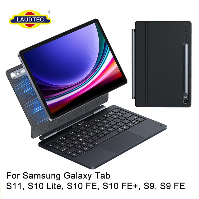 Laudtec S9 Magic Keyboard Case for Samsung Galaxy Tab S9 S11 S10 Fe With Pencil Slot Multi-Touch Trackpad Multi Layout ODM OEM