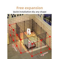 Clôture surélevée d'intérieur de haute qualité pour animaux de compagnie, idéale pour Teddy, Bichon, Corgi, Caniche – Cage pour chien DIY pour chiens de petite et moyenne taille