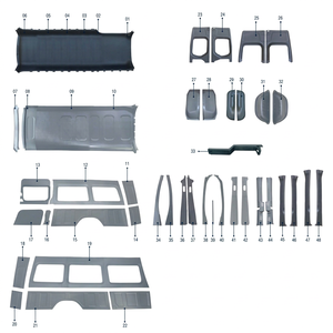 Juego de molduras interiores de ABS VKM O7 2015-2016, duradero, para Mercedes Sprinter, minibús, autocaravanas, autobuses, personalizado en negro/beige/gris - Product Image 1