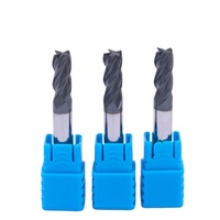 Outils de coupe CNC en carbure de tungstène, 4 cannelures, carrées, plates, de longueur, comme le japon coréen fabriqué en chine, HRC45
