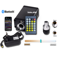 Kit d'éclairage LED à fibres optiques blancs dimmables 3000-6000K, effet ciel étoilé scintillant pour plafond de voiture ou de maison