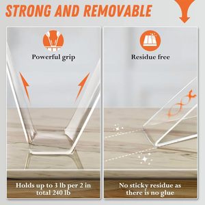 Cinta de doble cara Nano, tiras transparentes sin rastro reutilizables, cinta autoadhesiva para cinta de montaje multiusos lavable en pared - Product Image 3