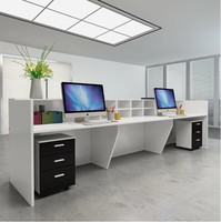 Bureau d'accueil commercial moderne de luxe en bois pour écoles, hôpitaux et supermarchés