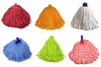 Tête de vadrouille humide multicolore pour le nettoyage des sols 100% fil de vadrouilles industrielles en microfibre de polyester vente en gros