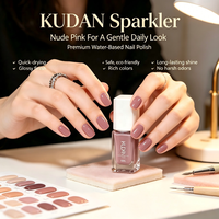 Vernis à ongles KUDAN Rich Wine Gloss à base d'eau, séchage rapide, facile à retirer, sans lampe, non toxique, manucure DIY à domicile, certifié cosmétique UE, vente en gros