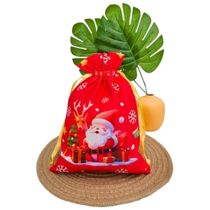 <b>Christmas</b> Pattern Printed Holiday Party <b>Gift</b> Wrapping Drawstring <b>Gift</b> <b>Bag</b> - Product Image 2
