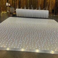Piste de danse LED étoilée pour allées de mariage, fournitures de fête et décorations de mariage