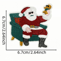 Joyeux Noël – Écussons thermocollants brodés personnalisés, motifs de Noël (bonhomme de neige, renne, couronne) pour vêtements, chapeaux et sacs