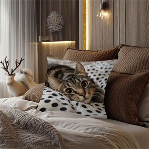 <span class=keywords><strong>Copricuscino</strong></span> con sedia per animali adorabile Cat Dog morbido cotone in lino quadrato a sublimazione cuscino <span class=keywords><strong>copricuscino</strong></span> - Product Image 2