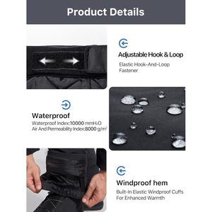 Pantalon de neige pour homme FOXA, imperméable, isolé, pour le ski et le snowboard, avec poches zippées - Product Image 5