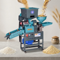 Décortiqueuse multifonctionnelle combinée pour riz, maïs et blé, avec épurateur de pierres et tamis vibrant