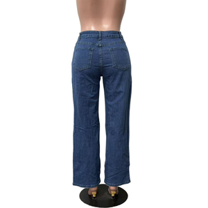 <span class=keywords><strong>Jean</strong></span> large <span class=keywords><strong>en</strong></span> denim élastique brodé et perlé, ajouré, tendance pour <span class=keywords><strong>femme</strong></span> - Product Image 5