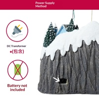 Décorations de Noël ANYOU Cerf Volant, Ornements de Fêtes, Lampe Cerf Artisanale, Cerf de Style Européen en PVC 55x32.5x43cm