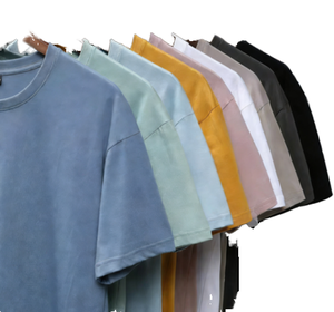 Camiseta de Algodón Tejido de Manga Corta con Cuello Redondo y Corte Regular para Hombre, Estilo Casual, Color Liso - Product Image 1
