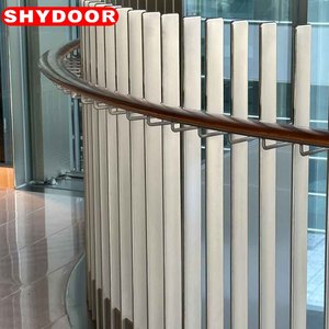 SHYDOOR Garde-corps d'escalier intérieur personnalisés en <span class=keywords><strong>acier</strong></span> inoxydable 304, tubes sur mesure pour projets d'ingénierie de métro et de construction de parcs, style moderne - Product Image 2