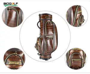 LOGO Custom Fashion High Quality Original Cart Caddy Stand Waterproof Nylon PU Golf Bags For Men