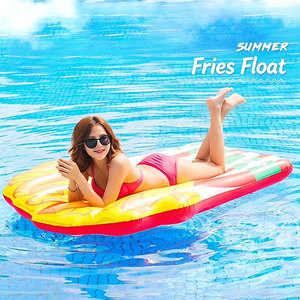 Matériel PVC imperméable de haute qualité, motif personnalisable, flotteur gonflable en forme de <span class=keywords><strong>frites</strong></span> pour piscine, plage et parc aquatique - Product Image 6