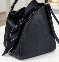 Sac à main bandoulière décontracté en cuir PU de style bohème pour femme, avec fermeture éclair, doublure en polyester, portable pour l'extérieur