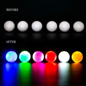 ลูกกอล์ฟ LED สองชิ้นแบบขายส่ง ไฟ LED สีสันสดใส ลูกกอล์ฟเรืองแสงยอดนิยม รับทำโลโก้ตามสั่ง - Product Image 6